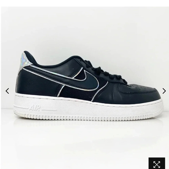 Nike Air Force 1 07 LV8 4 Black Iridescent low top sneakers size 4.5Y/6 women - Picture 1 of 12